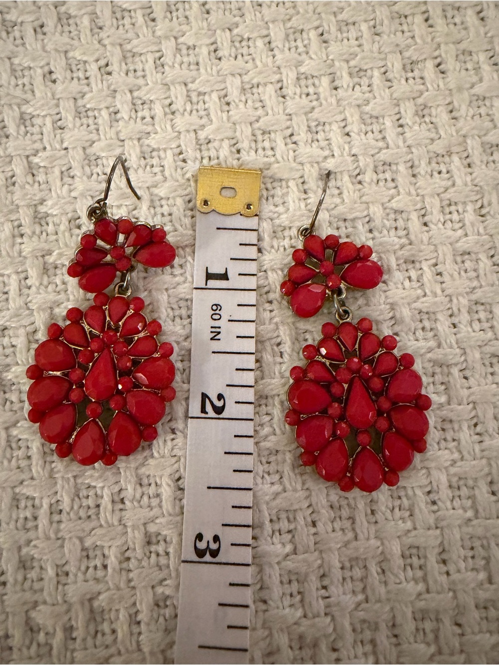 Lucky brand Red Teardrop Cluster Dangle Earrings - Women Jewelry